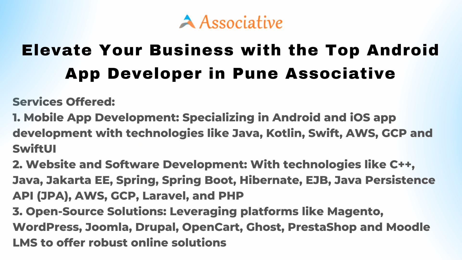 Elevate Your Business with the Top Android App Developer in Pune Associative