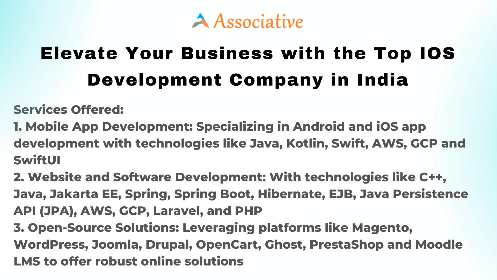Elevate Your Business with the Top IOS Development Company in India