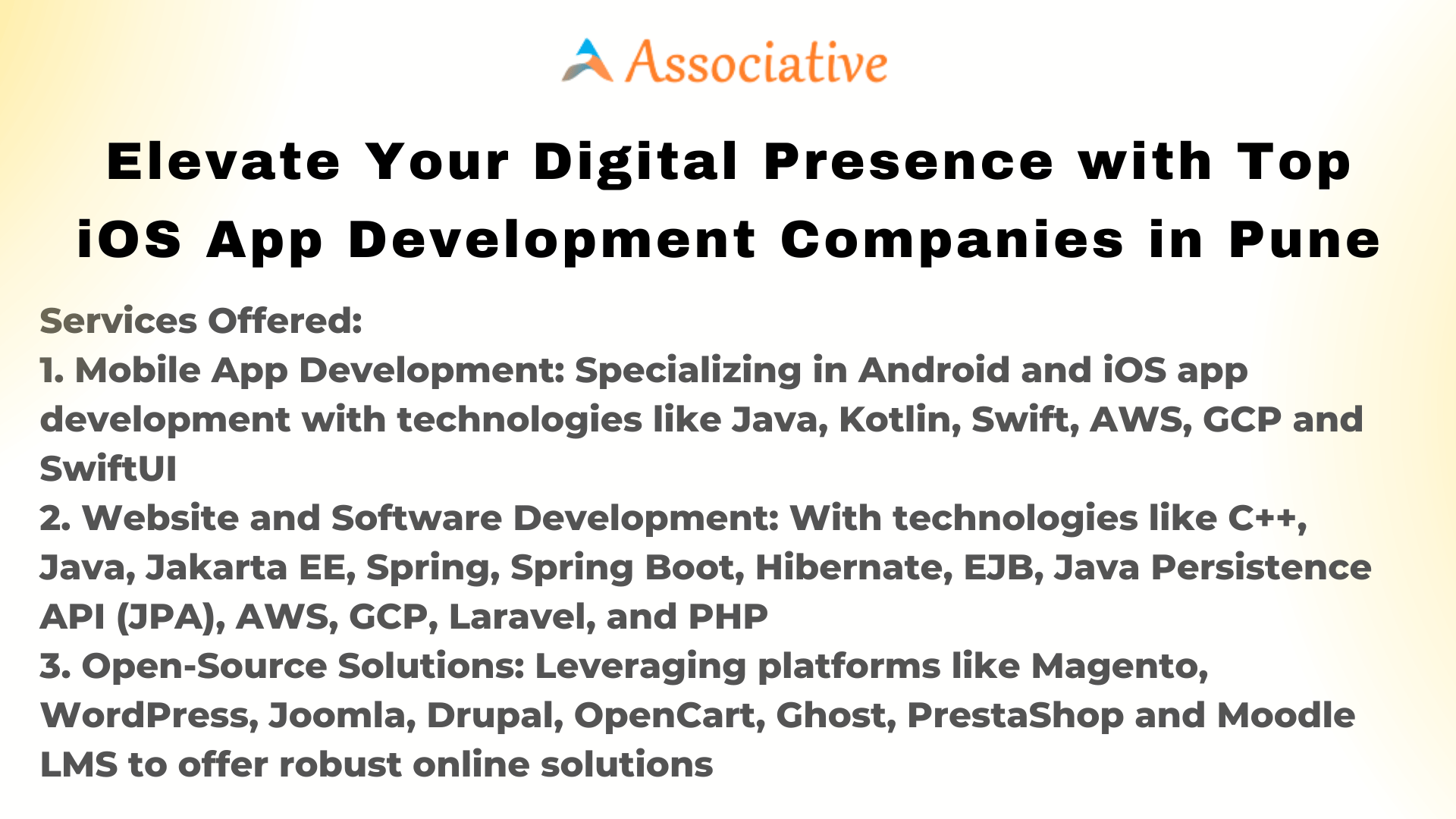 Elevate Your Digital Presence with Top iOS App Development Companies in Pune