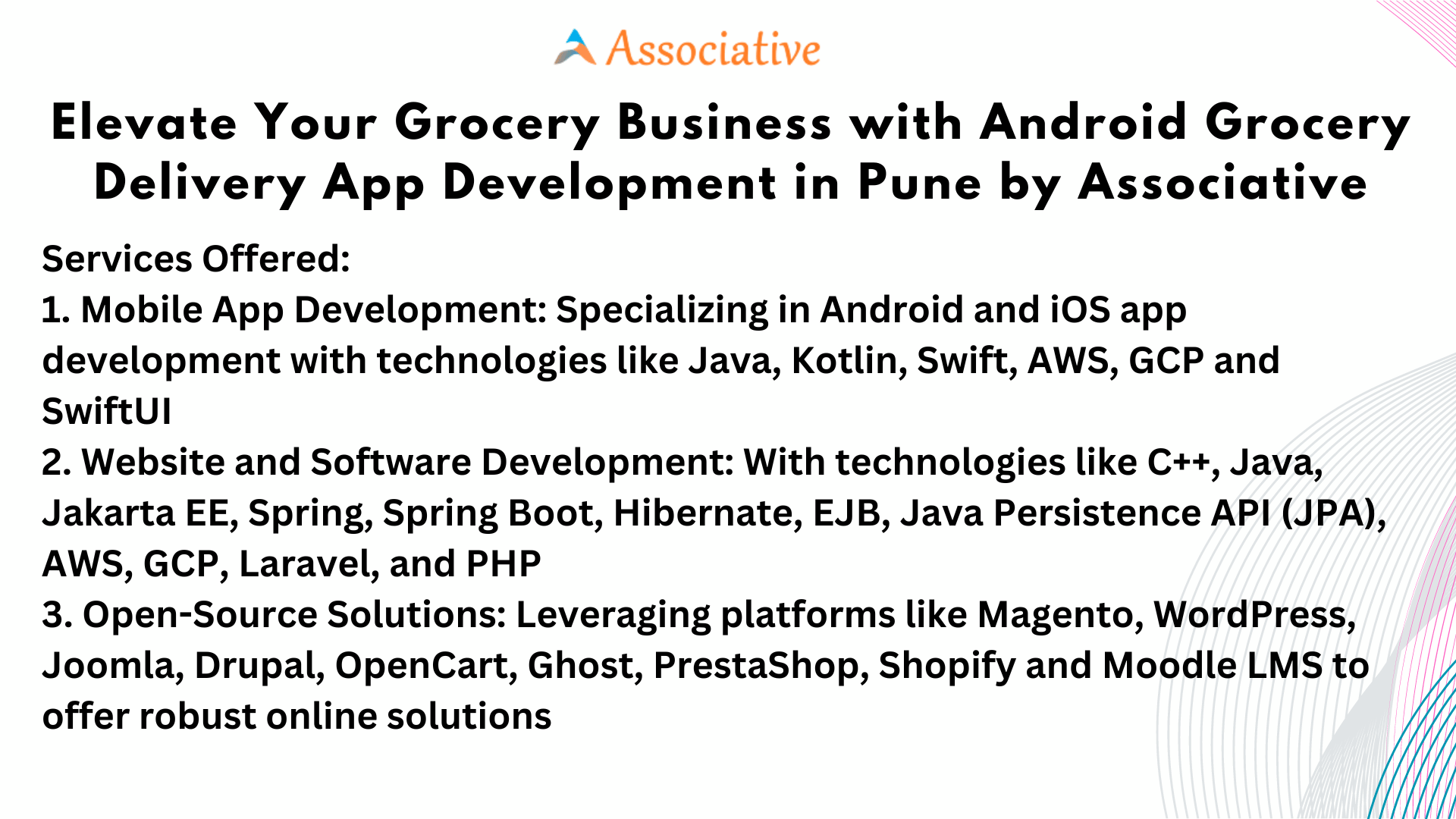 Elevate Your Grocery Business with Android Grocery Delivery App Development in Pune by Associative