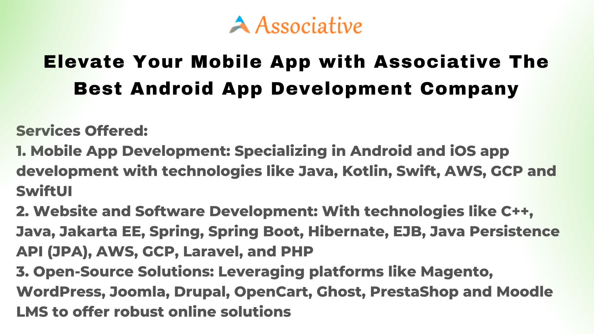 Elevate Your Mobile App with Associative The Best Android App Development Company