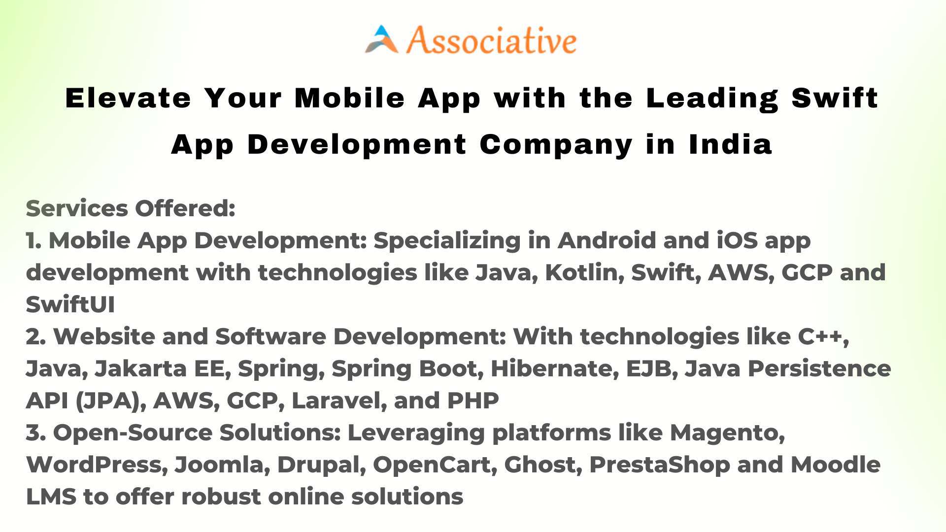 Elevate Your Mobile App with the Leading Swift App Development Company in India