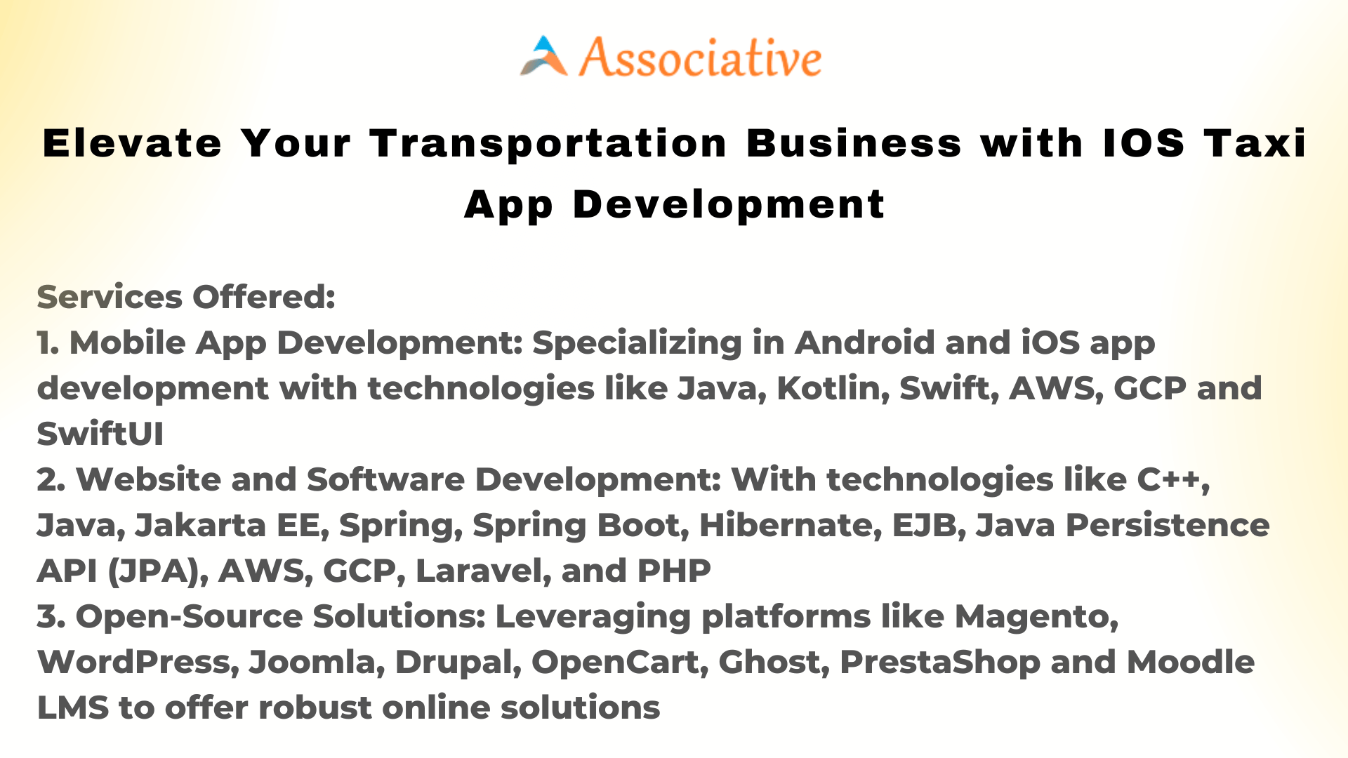 Elevate Your Transportation Business with Ios Taxi App Development