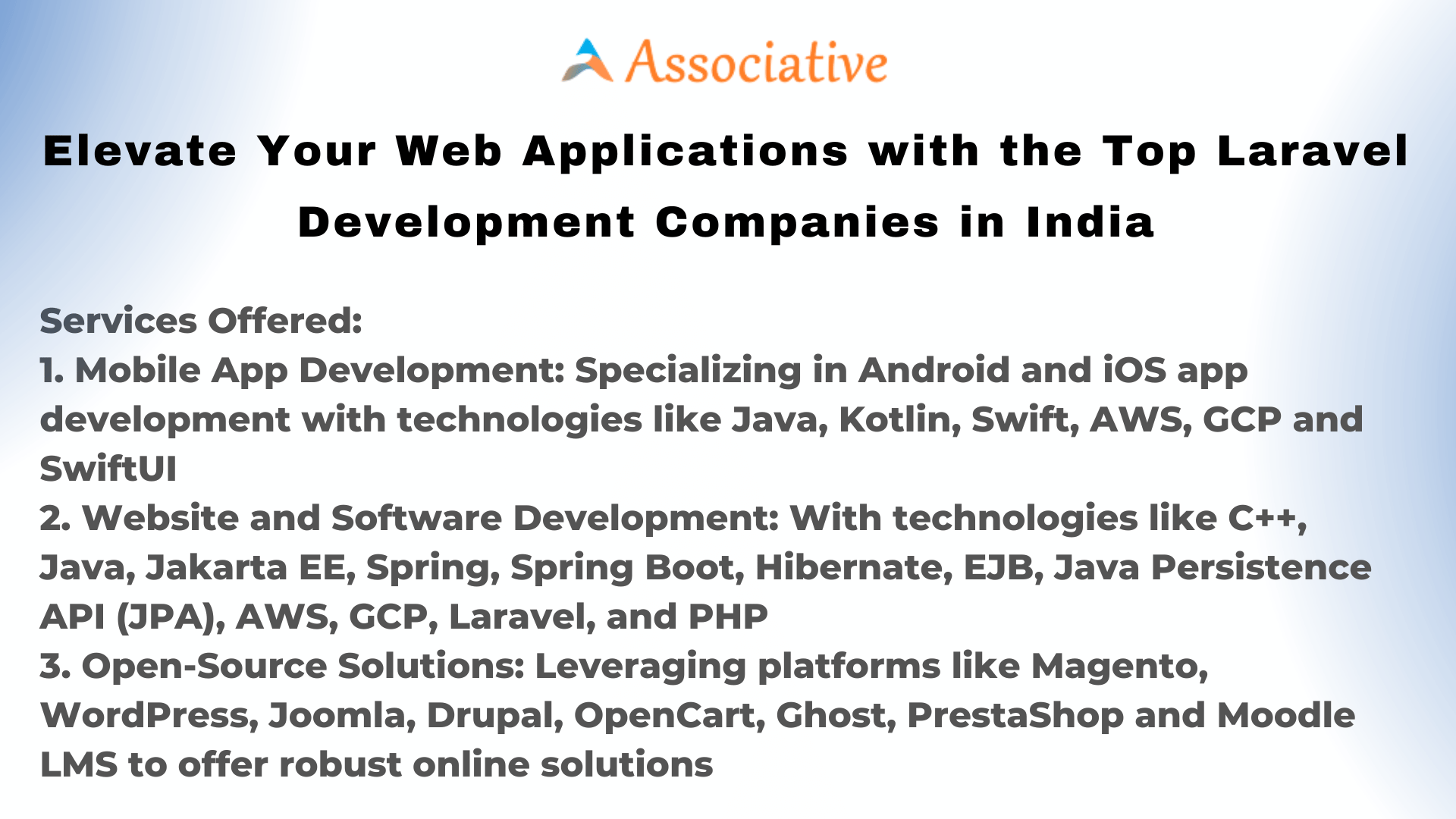 Elevate Your Web Applications with the Top Laravel Development Companies in India