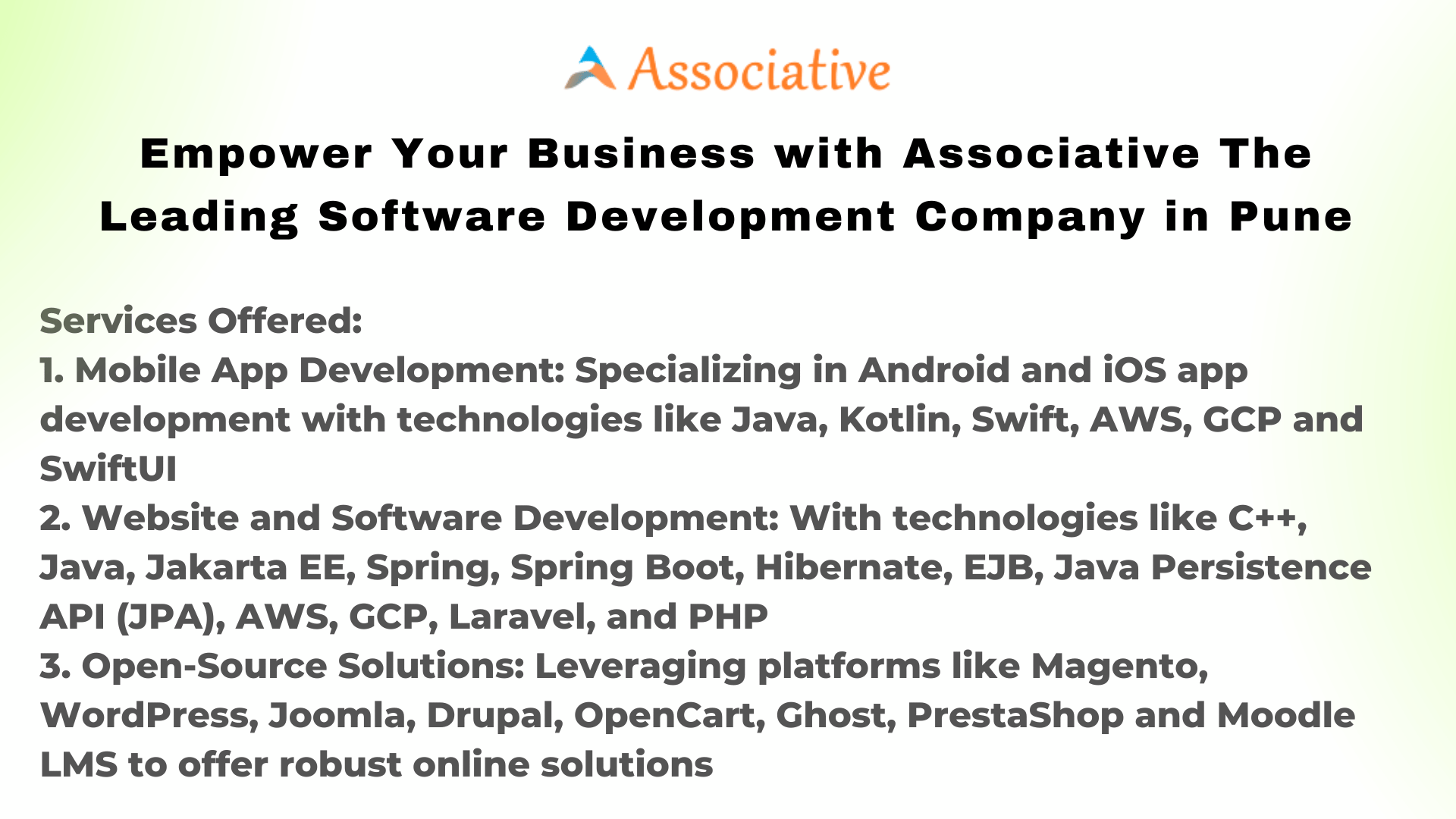 Empower Your Business with Associative The Leading Software Development Company in Pune