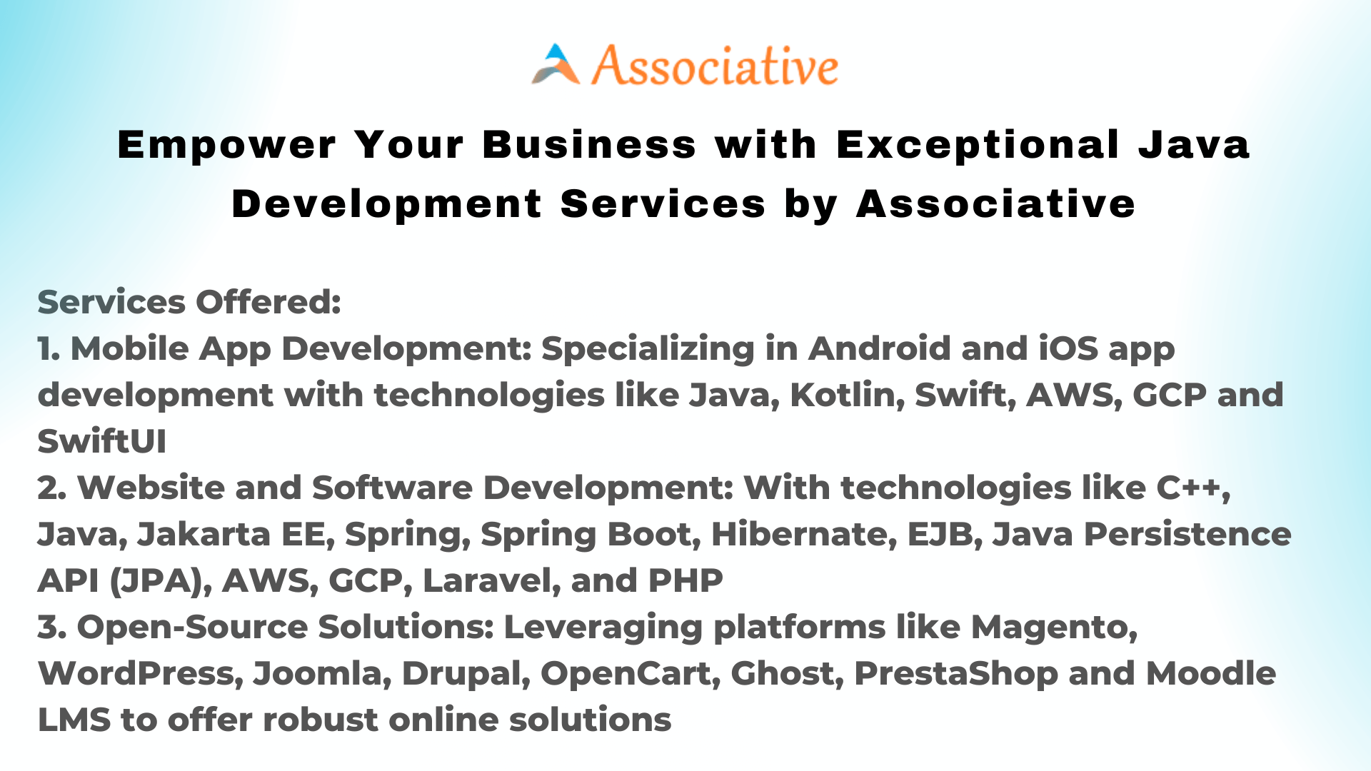 Empower Your Business with Exceptional Java Development Services by Associative