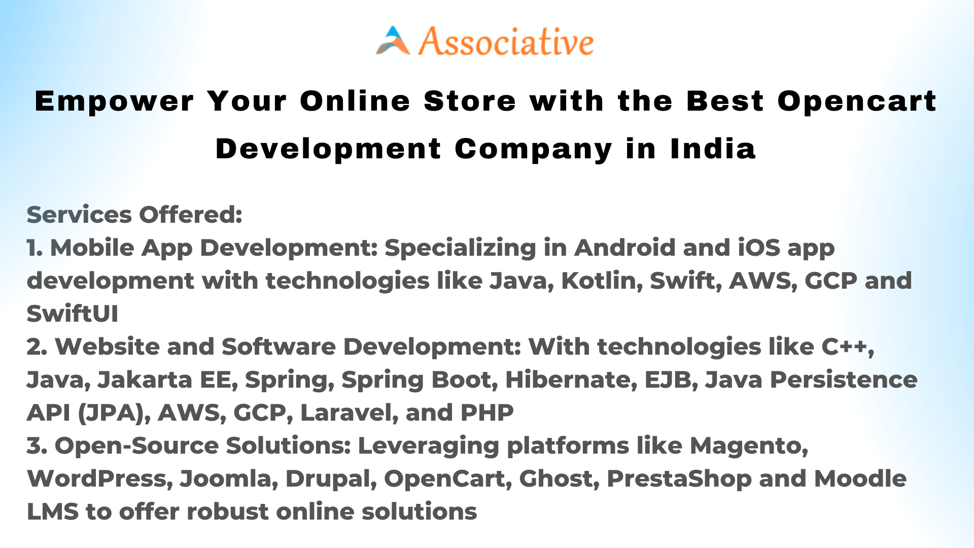 Empower Your Online Store with the Best Opencart Development Company in India