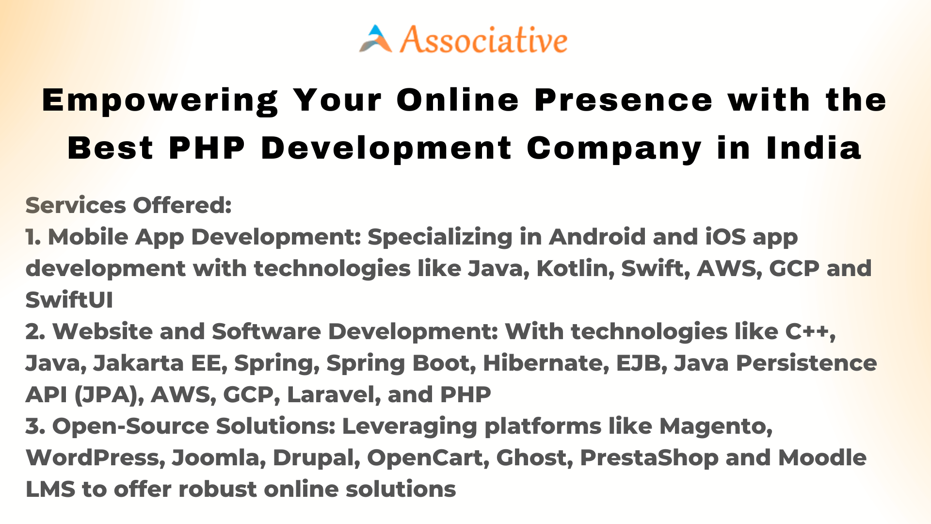 Empowering Your Online Presence with the Best PHP Development Company in India