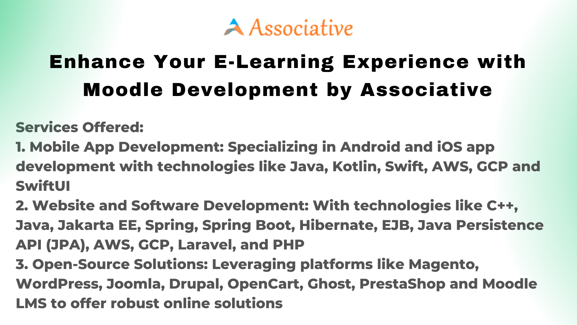 Enhance Your E-Learning Experience with Moodle Development by Associative