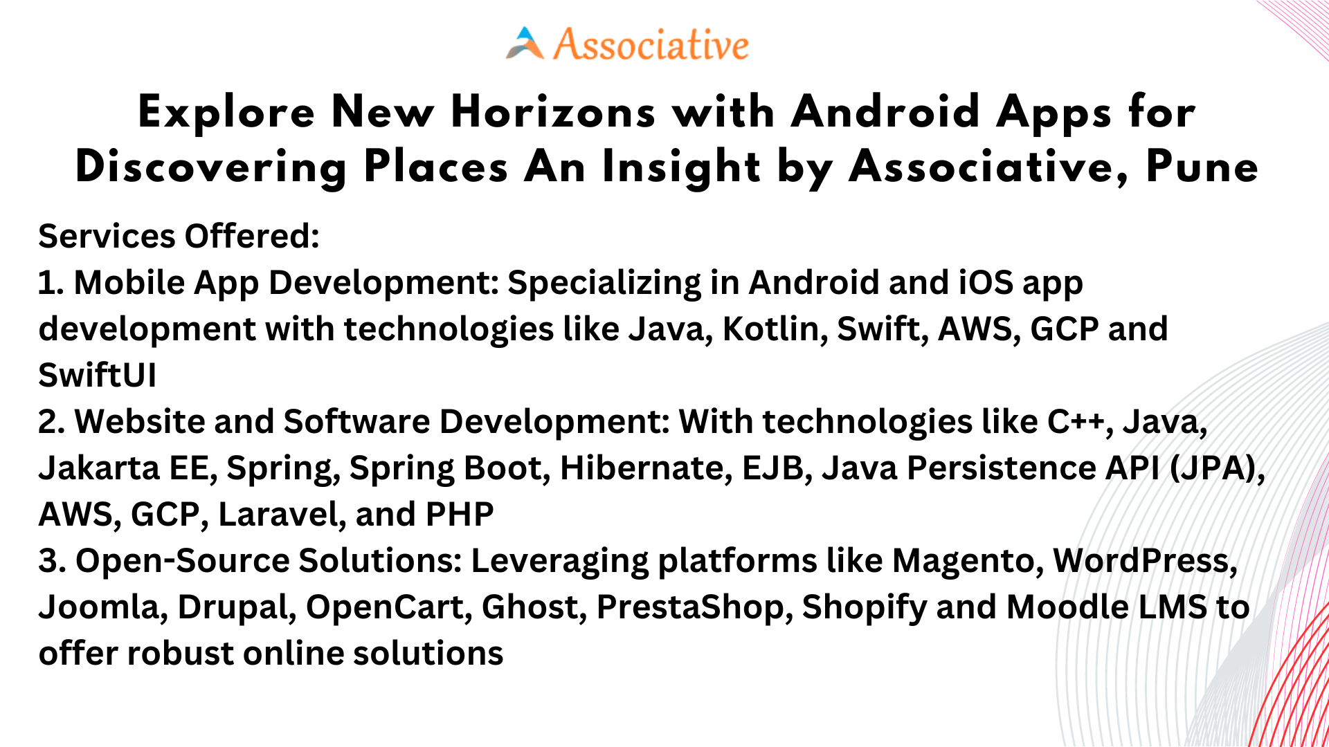 Explore New Horizons with Android Apps for Discovering Places An Insight by Associative, Pune