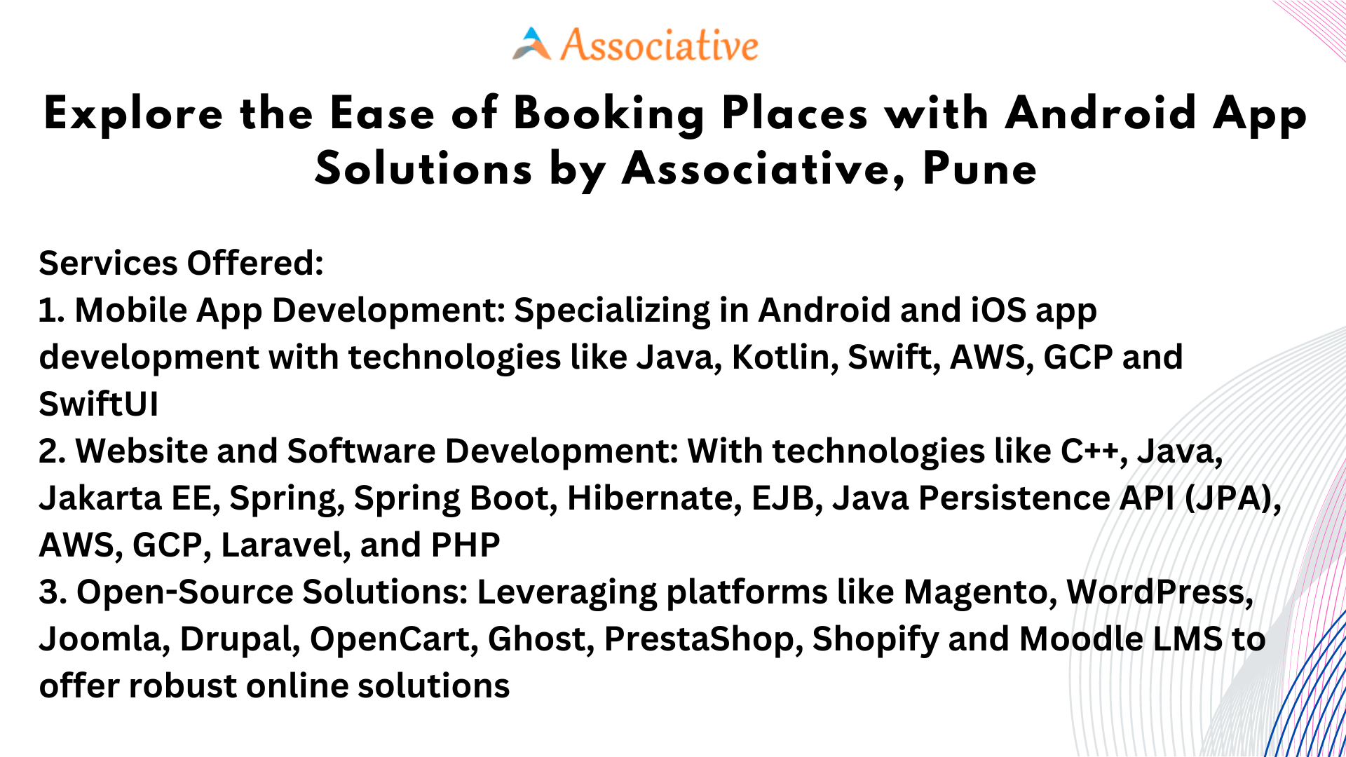 Explore the Ease of Booking Places with Android App Solutions by Associative, Pune
