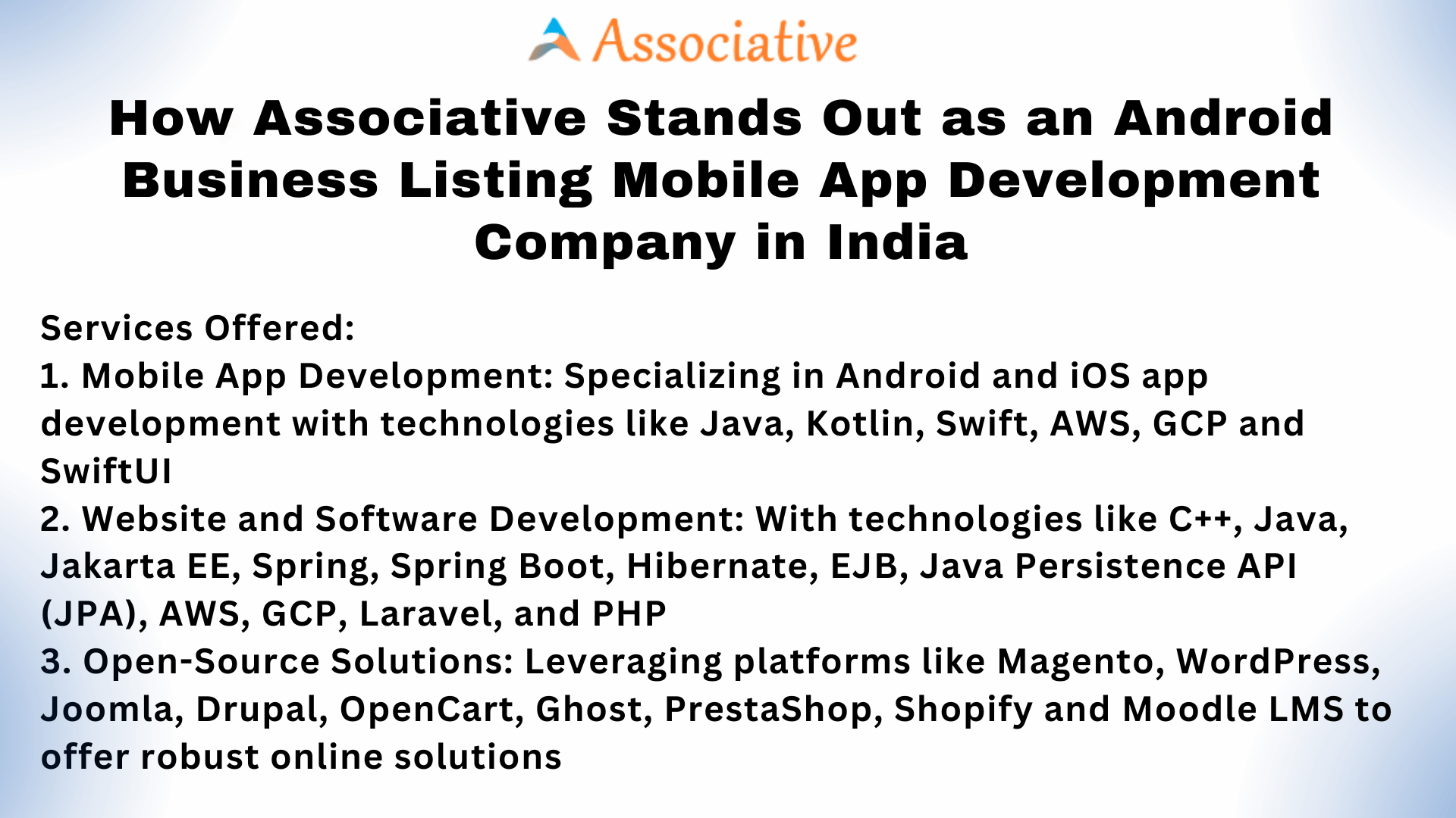 How Associative Stands Out as an Android Business Listing Mobile App Development Company in India