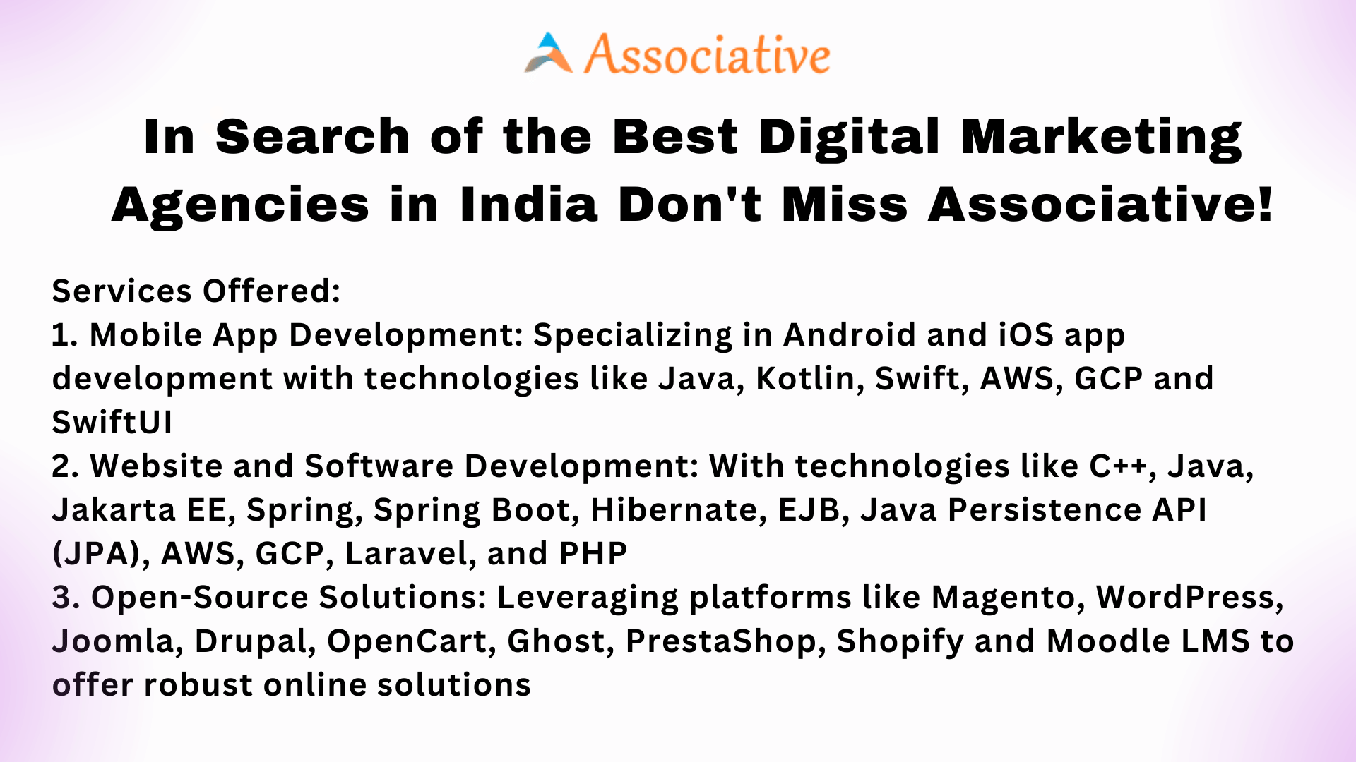In Search of the Best Digital Marketing Agencies in India Don't Miss Associative!