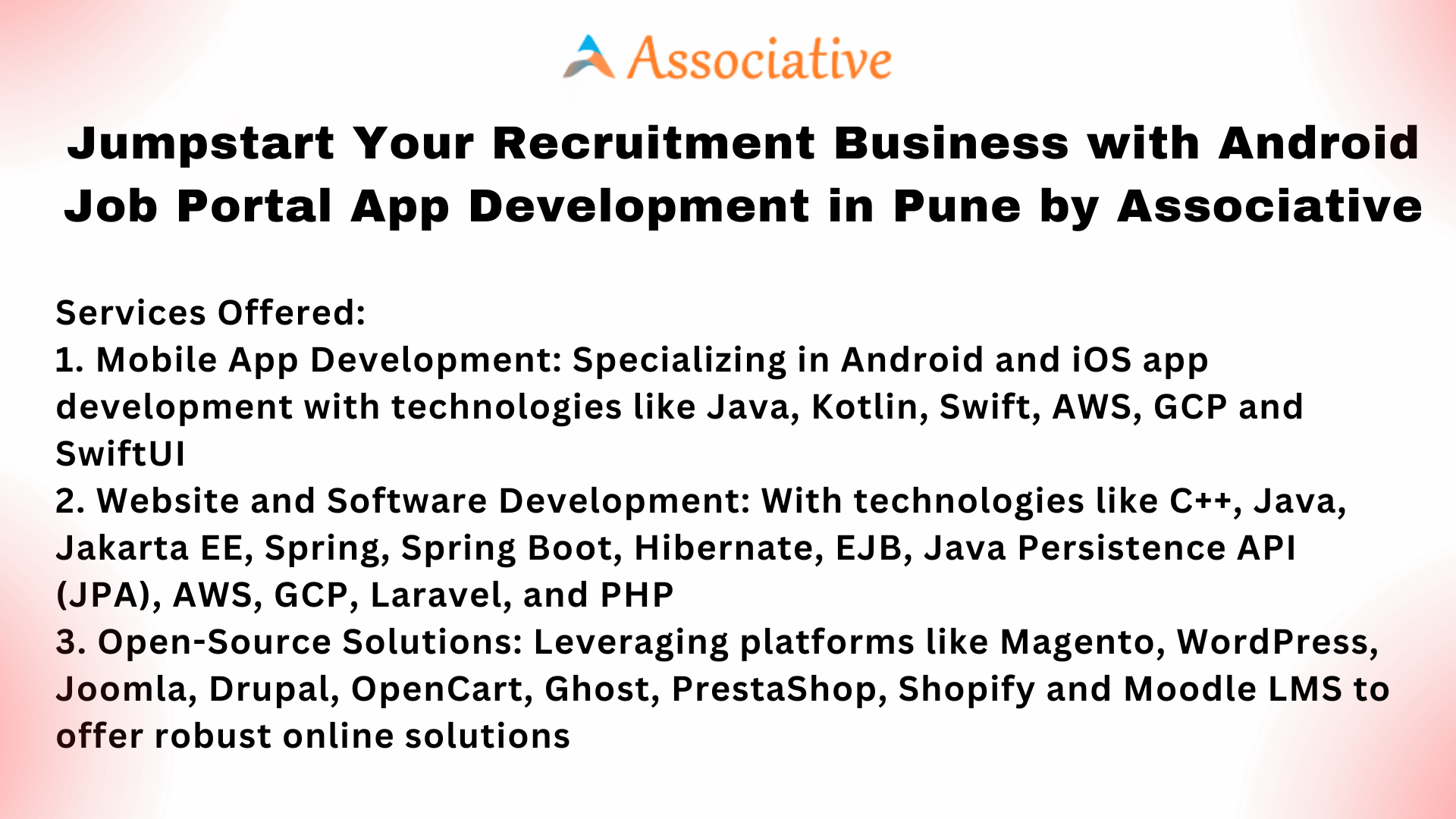 Jumpstart Your Recruitment Business with Android Job Portal App Development in Pune by Associative