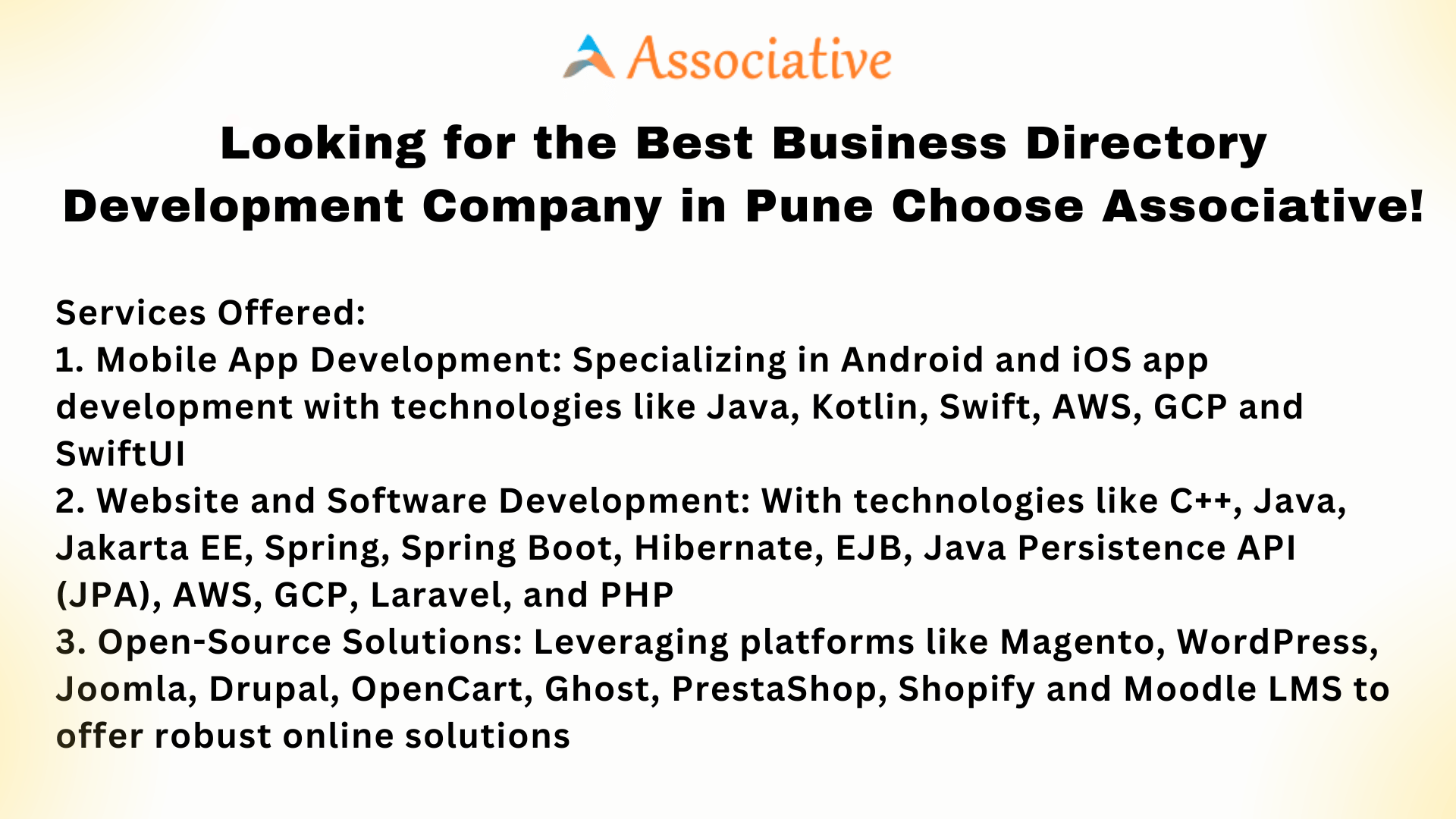 Looking for the Best Business Directory Development Company in Pune Choose Associative!