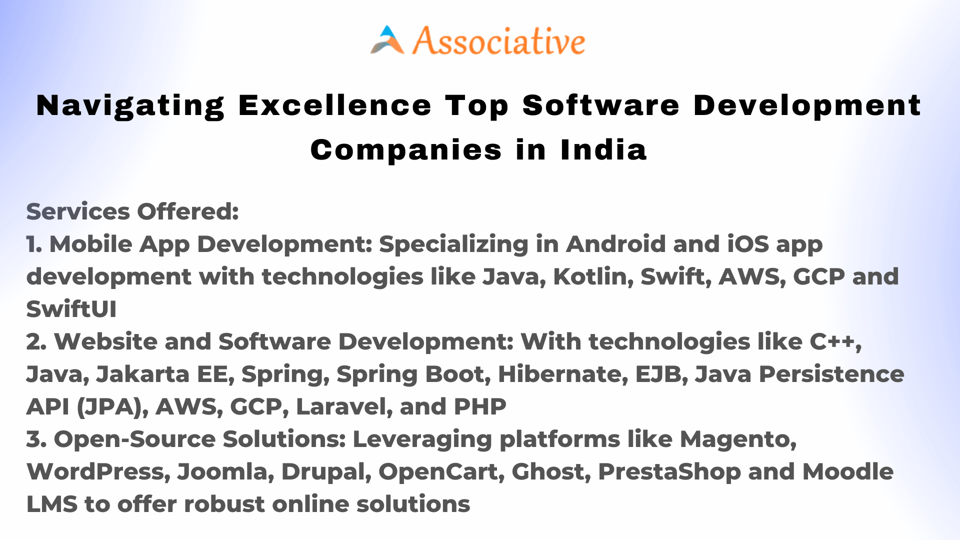 Navigating Excellence Top Software Development Companies in India