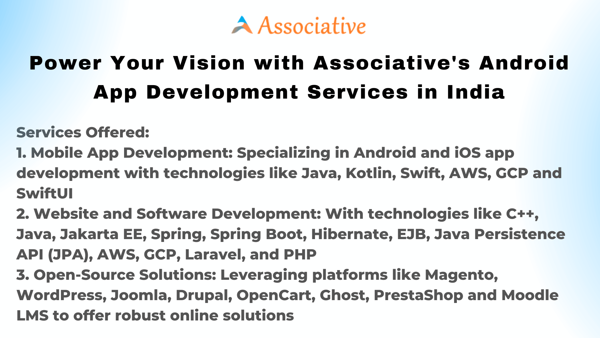 Power Your Vision with Associative's Android App Development Services in India