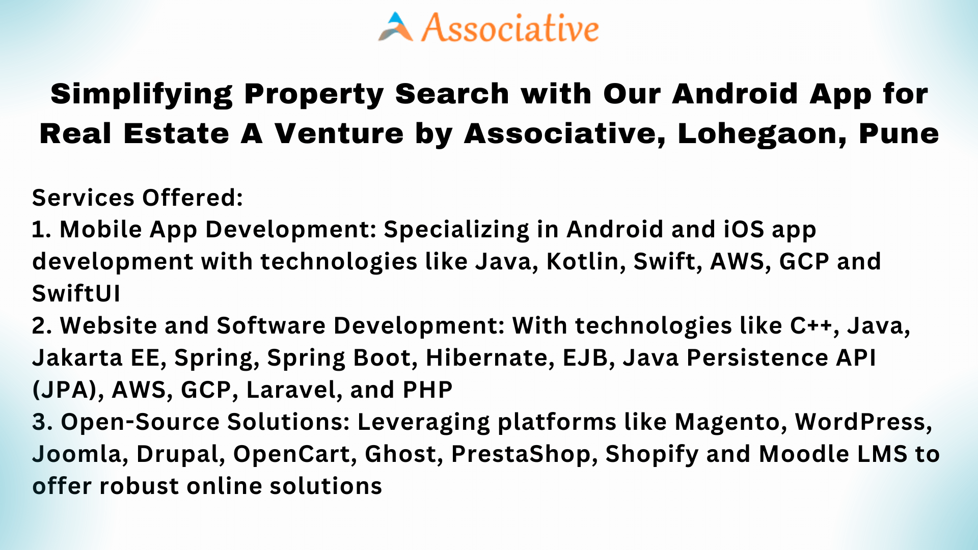 Simplifying Property Search with Our Android App for Real Estate A Venture by Associative, Lohegaon, Pune