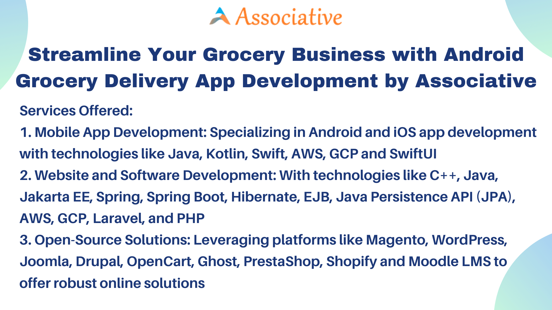 Streamline Your Grocery Business with Android Grocery Delivery App Development by Associative