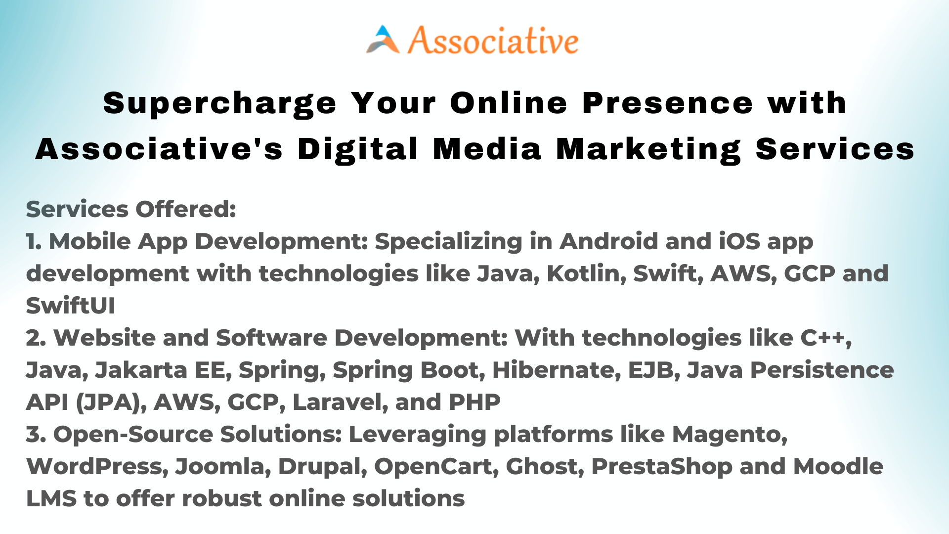Supercharge Your Online Presence with Associative's Digital Media Marketing Services
