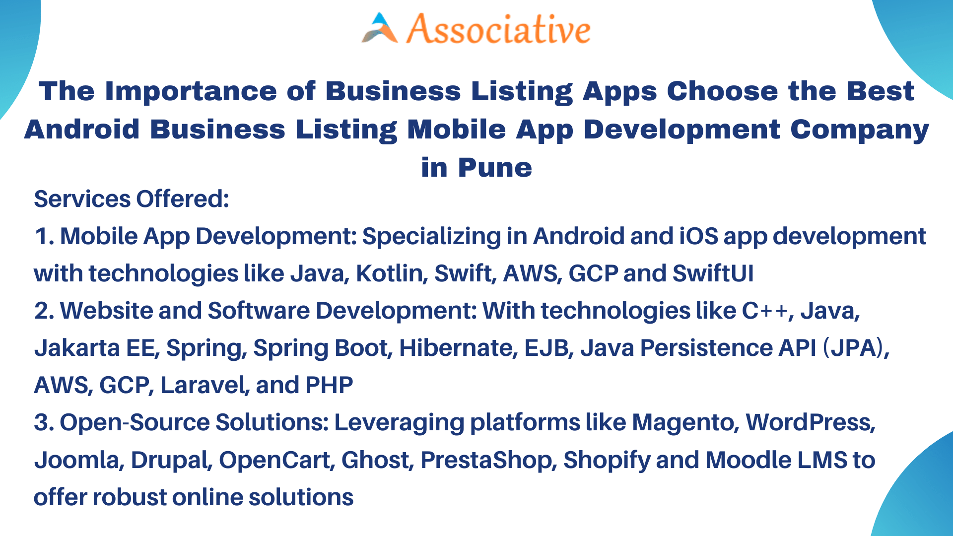 The Importance of Business Listing Apps Choose the Best Android Business Listing Mobile App Development Company in Pune