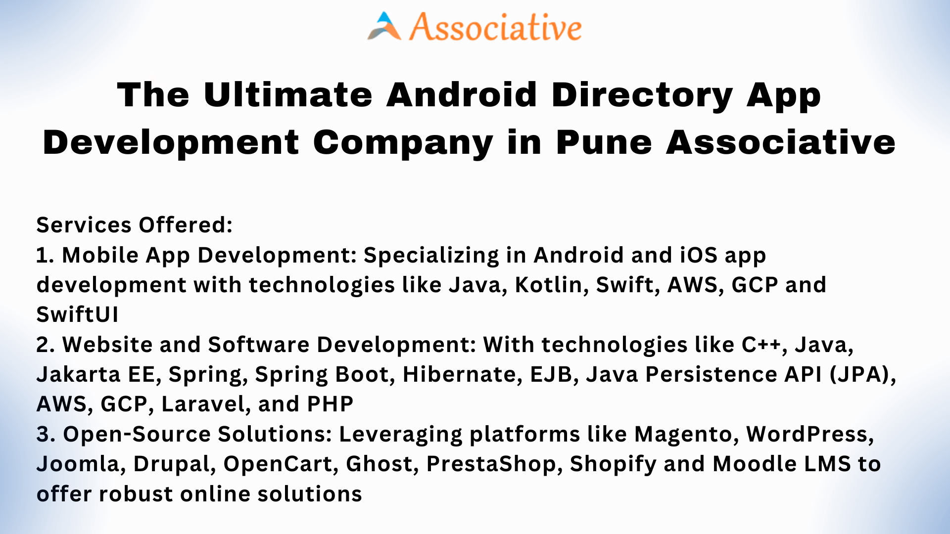 The Ultimate Android Directory App Development Company in Pune Associative