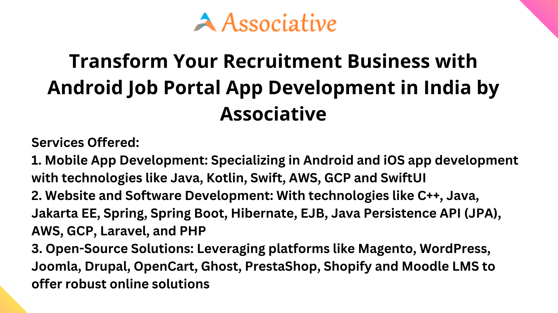 Transform Your Recruitment Business with Android Job Portal App Development in India by Associative