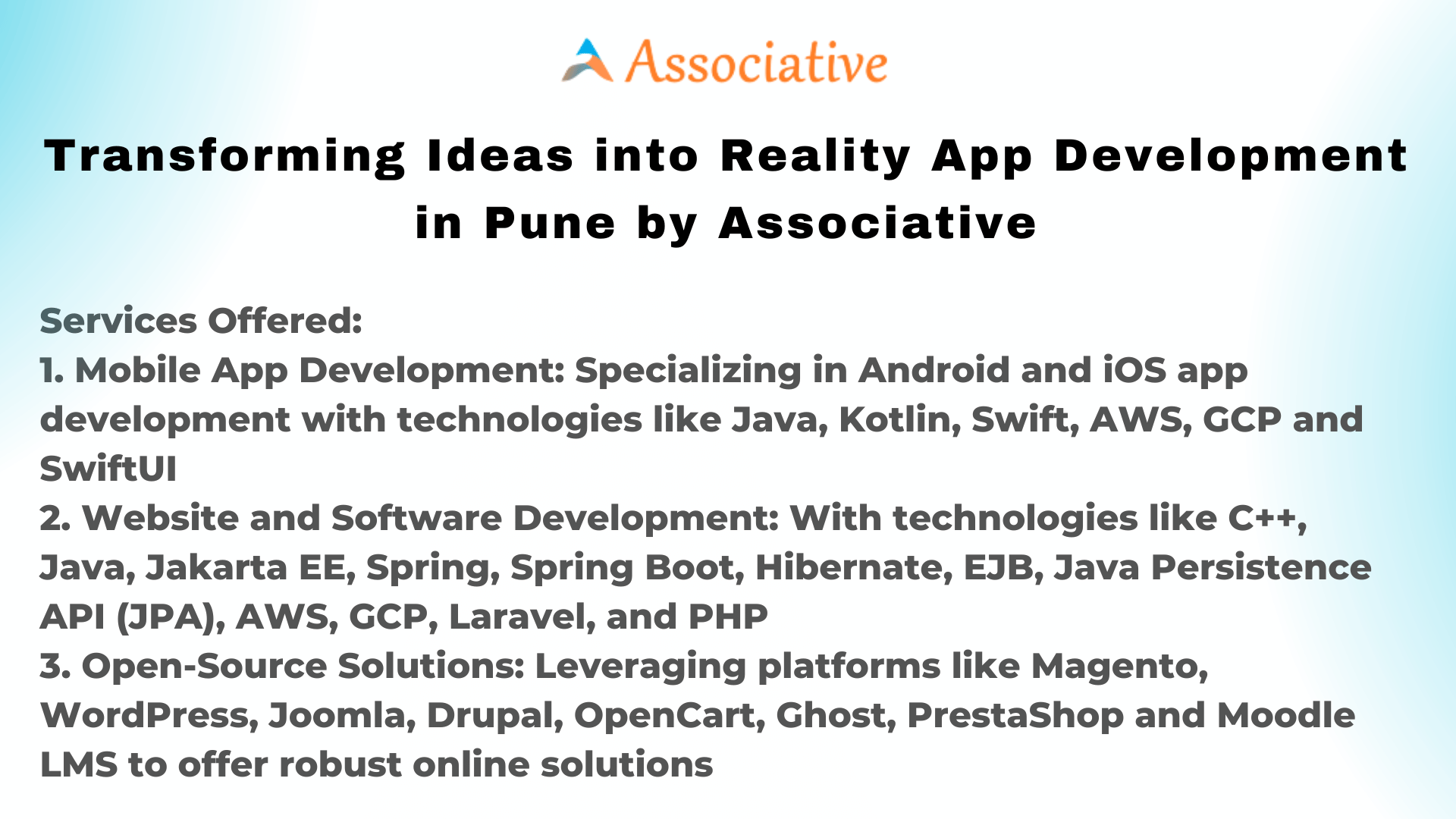 Transforming Ideas into Reality App Development in Pune by Associative