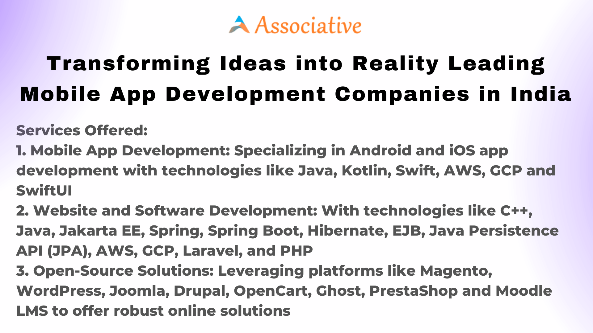 Transforming Ideas into Reality Leading Mobile App Development Companies in India