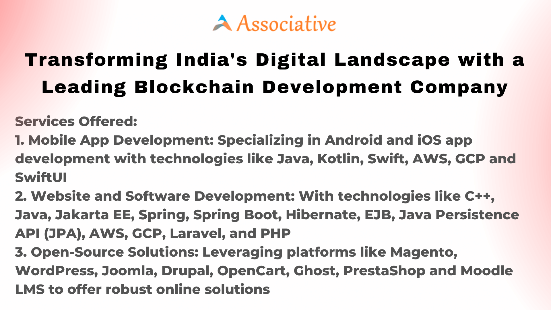 Transforming India's Digital Landscape with a Leading Blockchain Development Company