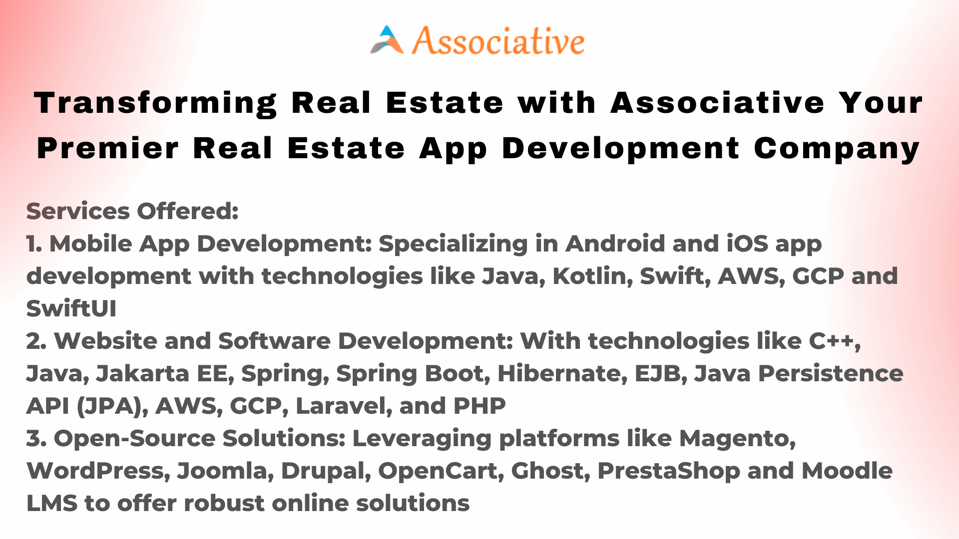 Transforming Real Estate with Associative Your Premier Real Estate App Development Company