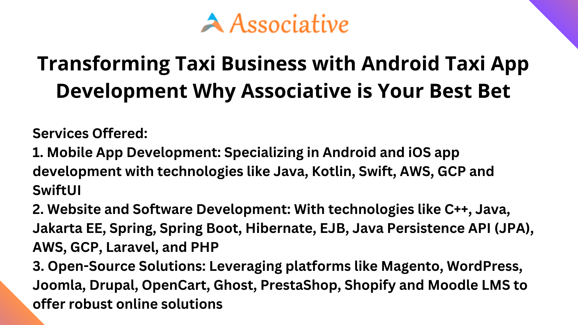 Transforming Taxi Business with Android Taxi App Development Why Associative is Your Best Bet