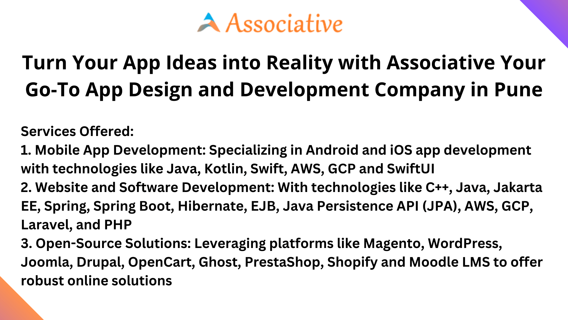 Turn Your App Ideas into Reality with Associative Your Go-To App Design and Development Company in Pune