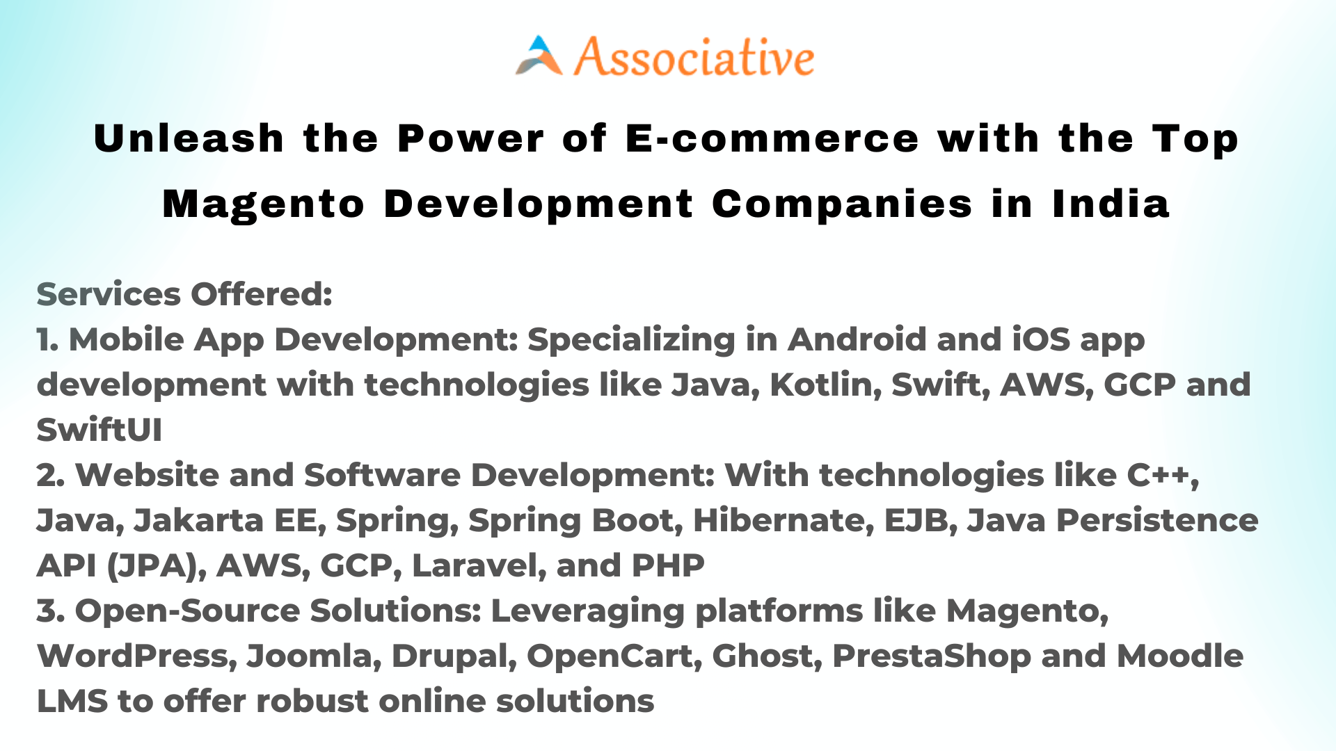 Unleash the Power of E-commerce with the Top Magento Development Companies in India