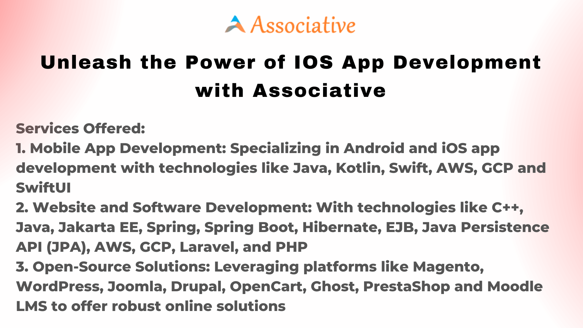 Unleash the Power of IOS App Development with Associative