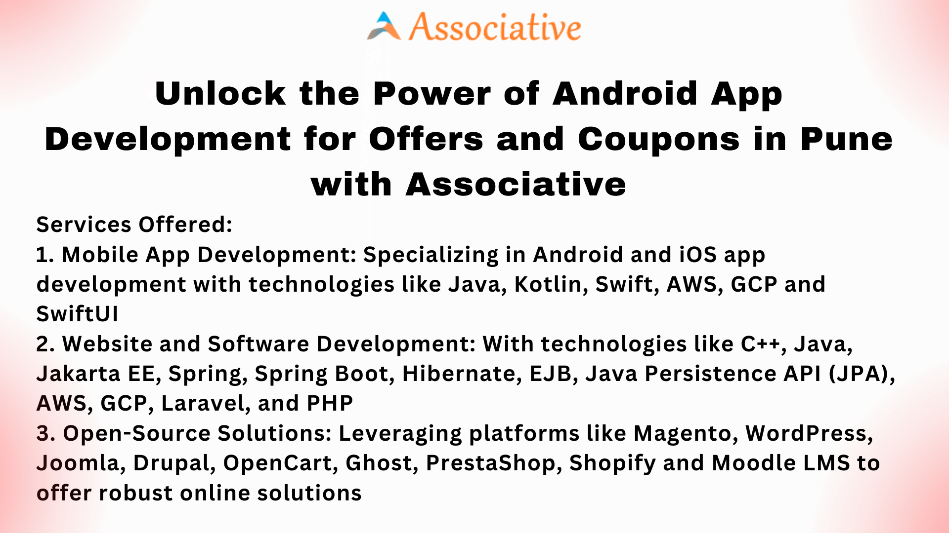 Unlock the Power of Android App Development for Offers and Coupons in Pune with Associative