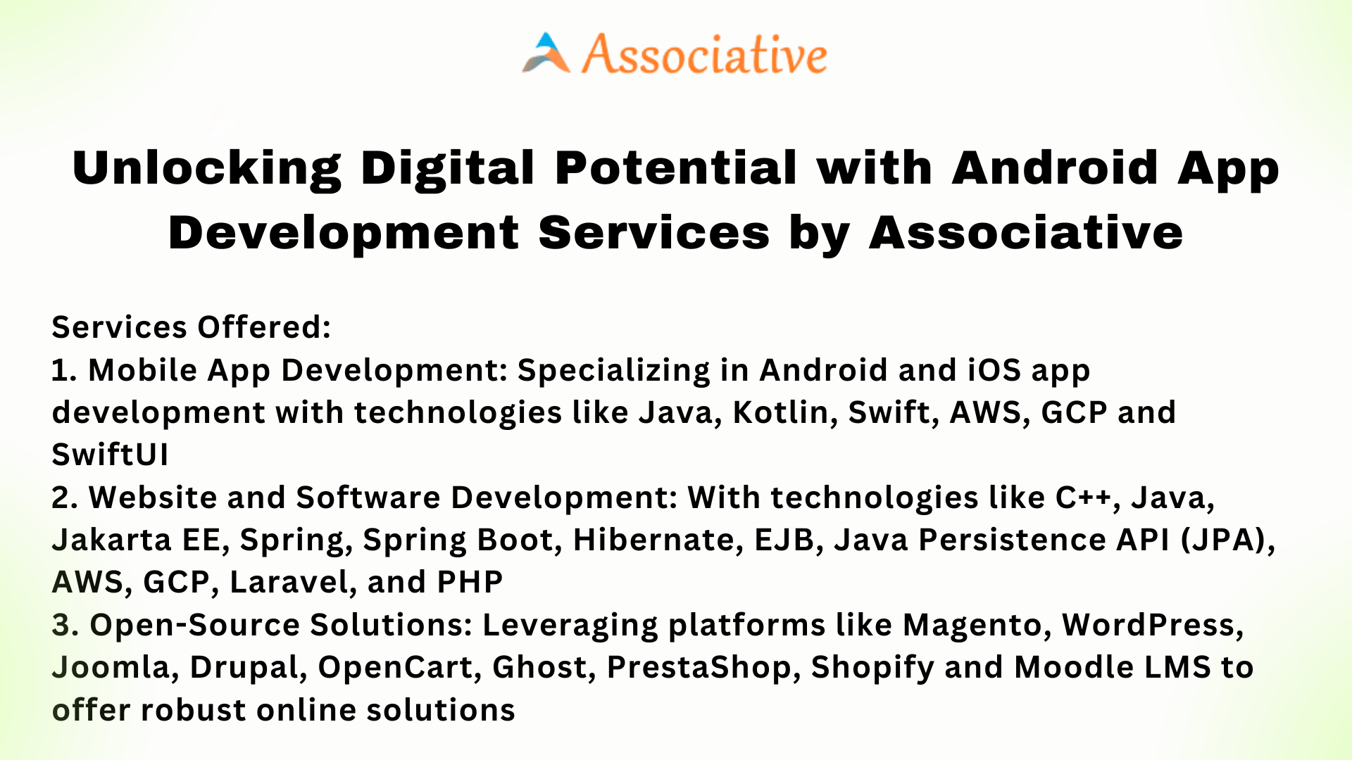 Unlocking Digital Potential with Android App Development Services by Associative