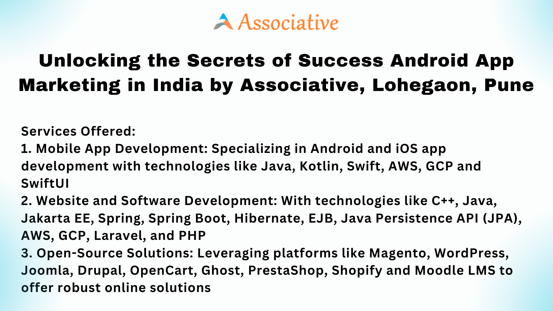 Unlocking the Secrets of Success Android App Marketing in India by Associative, Lohegaon, Pune