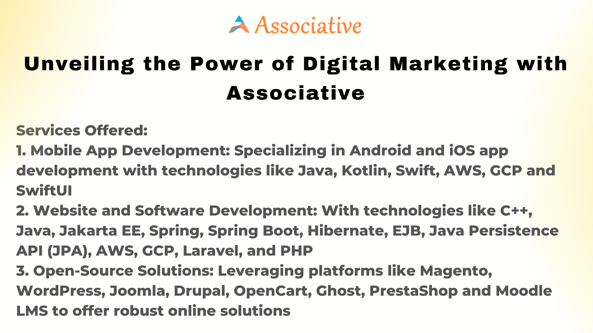 Unveiling the Power of Digital Marketing with Associative