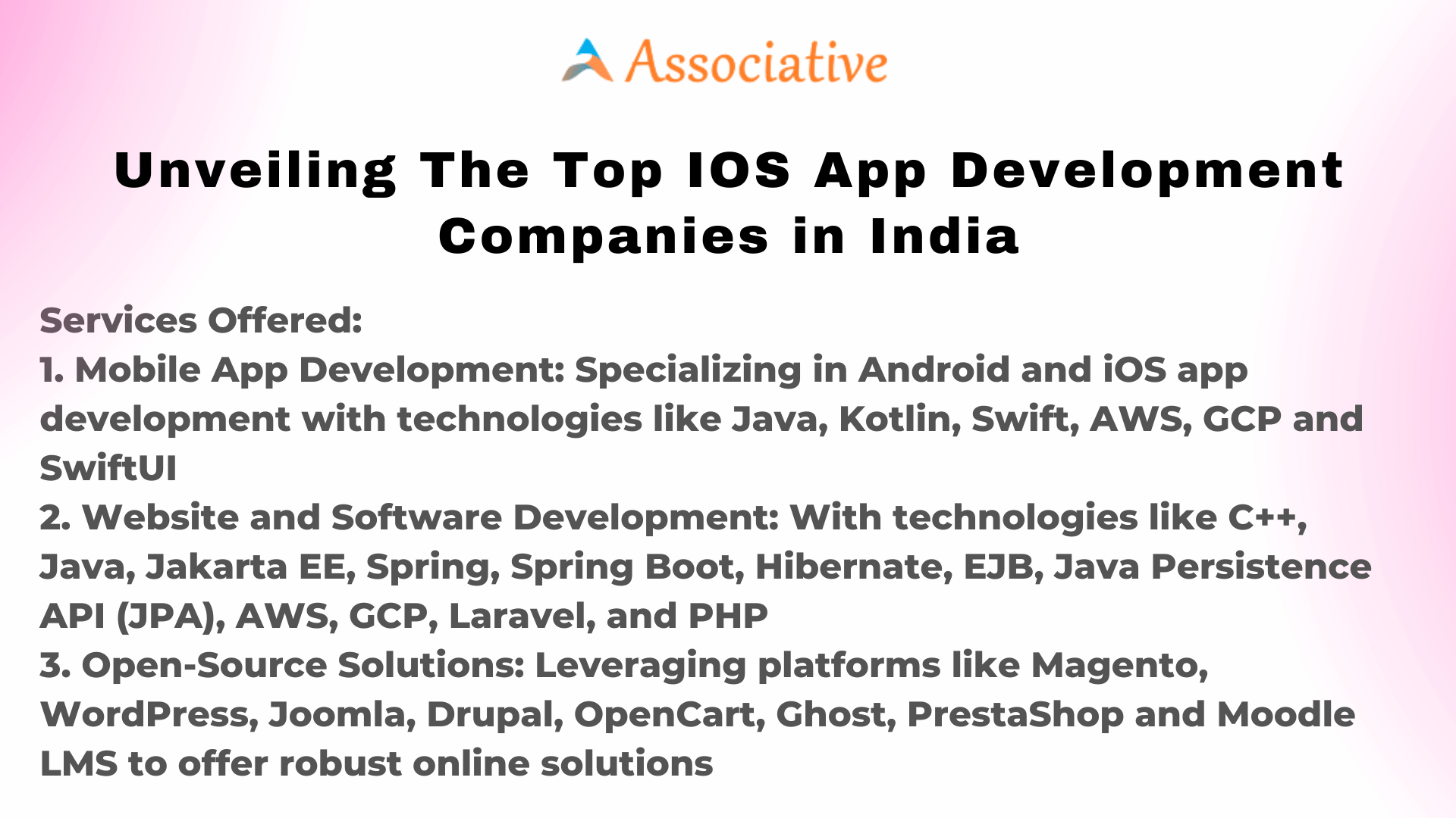 Unveiling the Top IOS App Development Companies in India