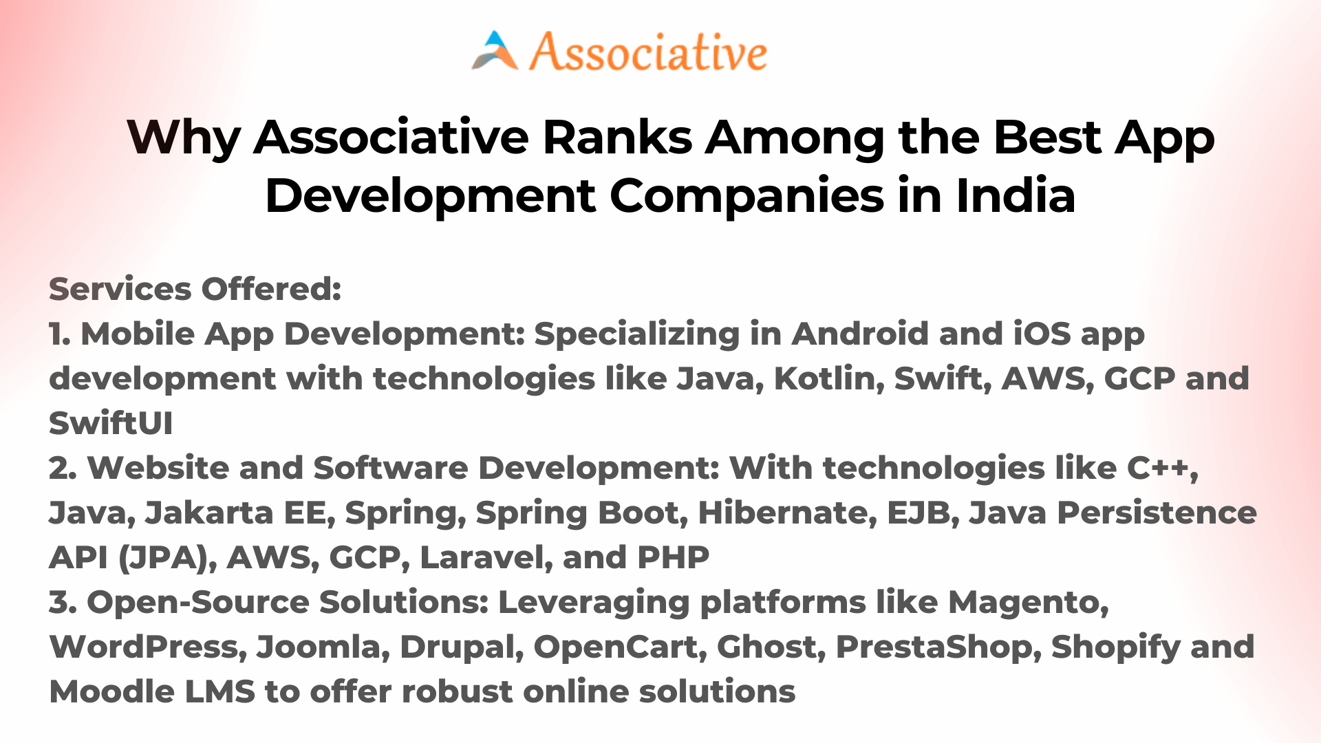 Why Associative Ranks Among the Best App Development Companies in India
