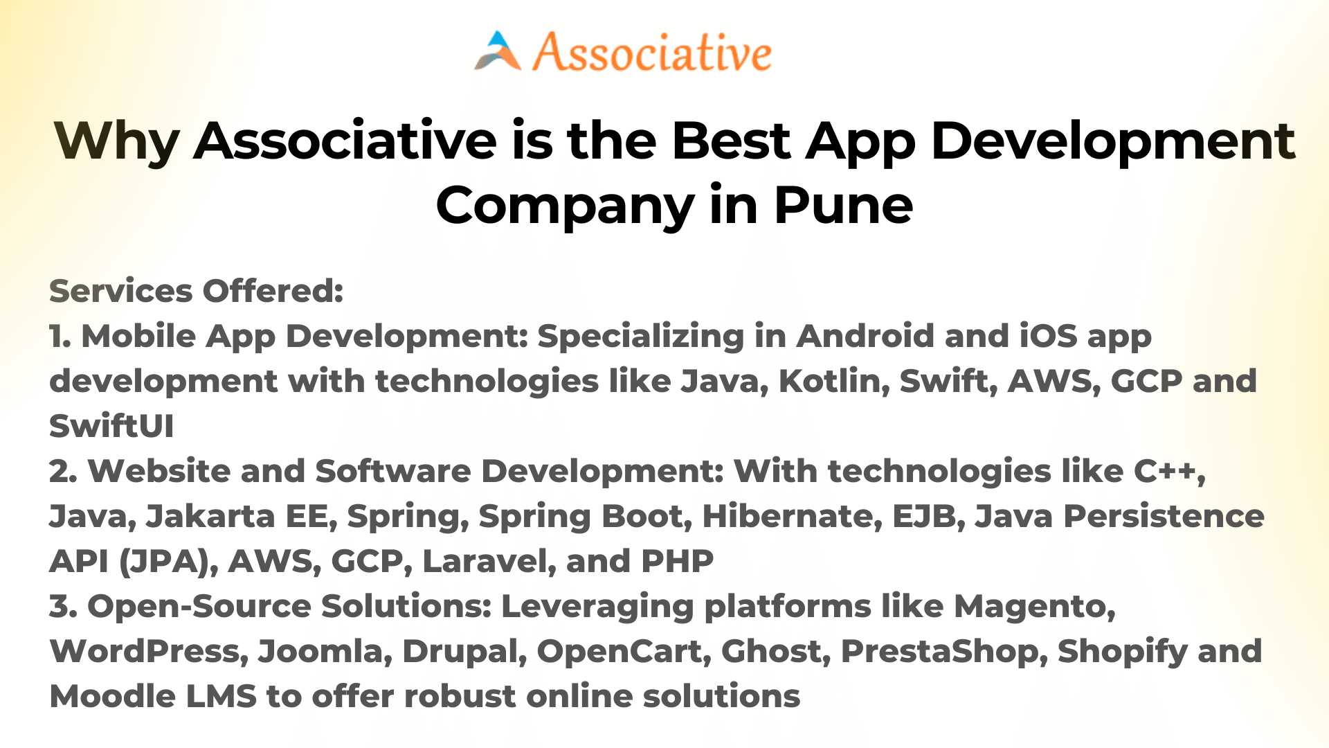 Why Associative is the Best App Development Company in Pune
