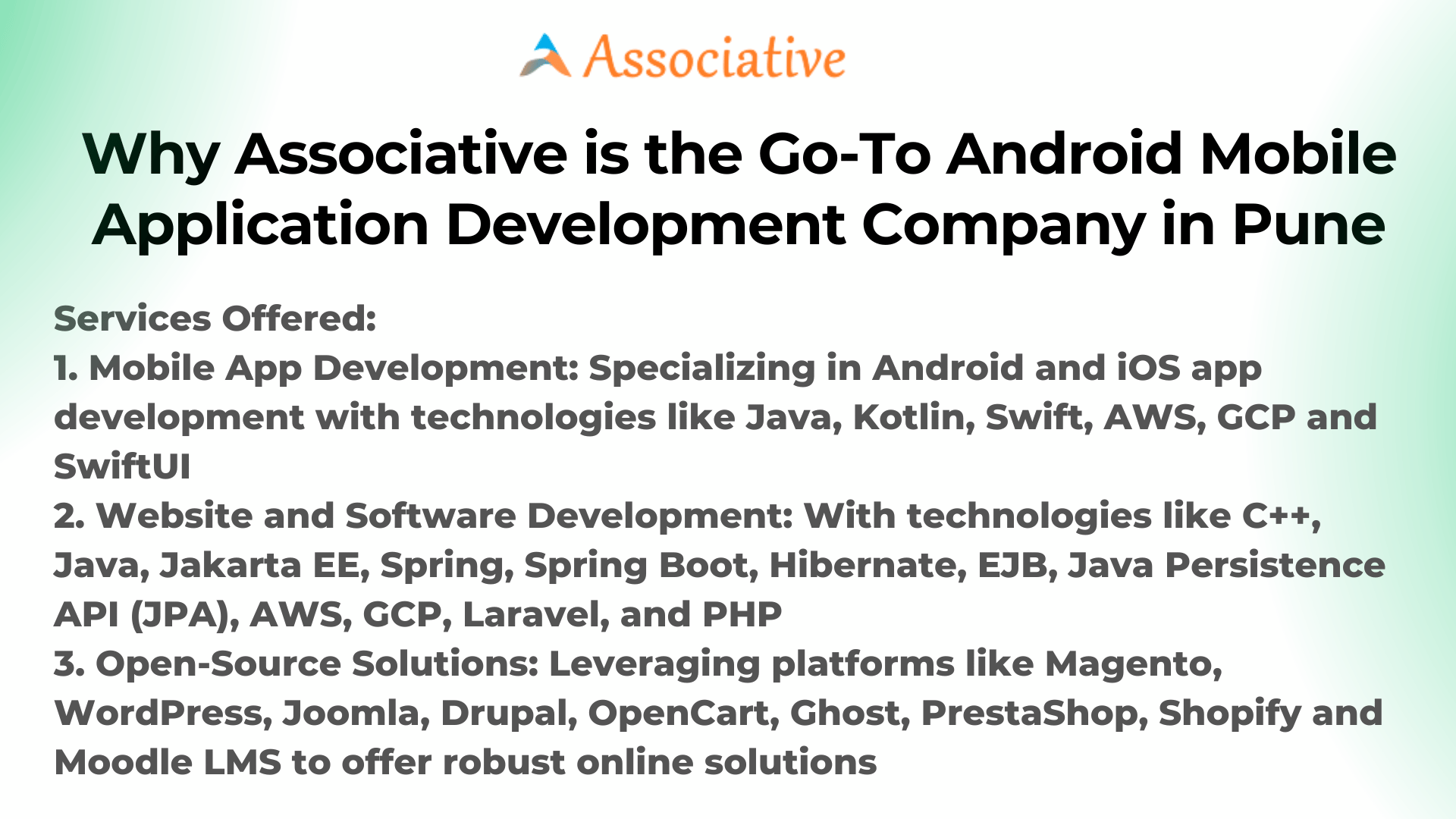 Why Associative is the Go-To Android Mobile Application Development Company in Pune