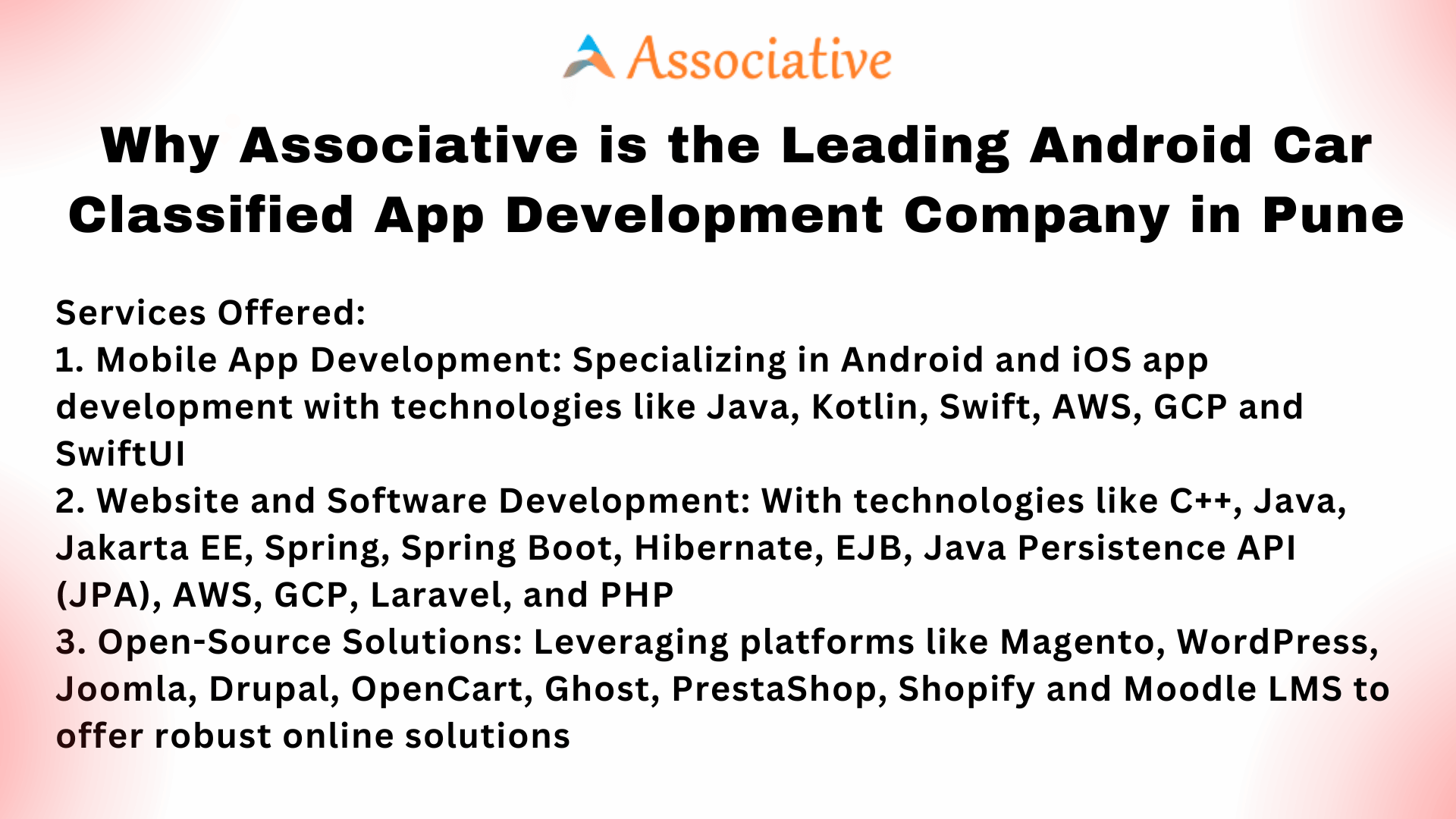 Why Associative is the Leading Android Car Classified App Development Company in Pune