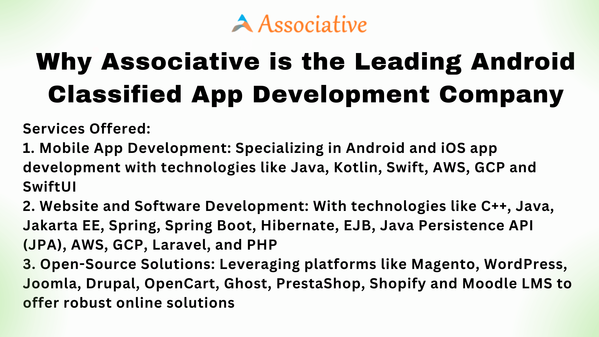Why Associative is the Leading Android Classified App Development Company