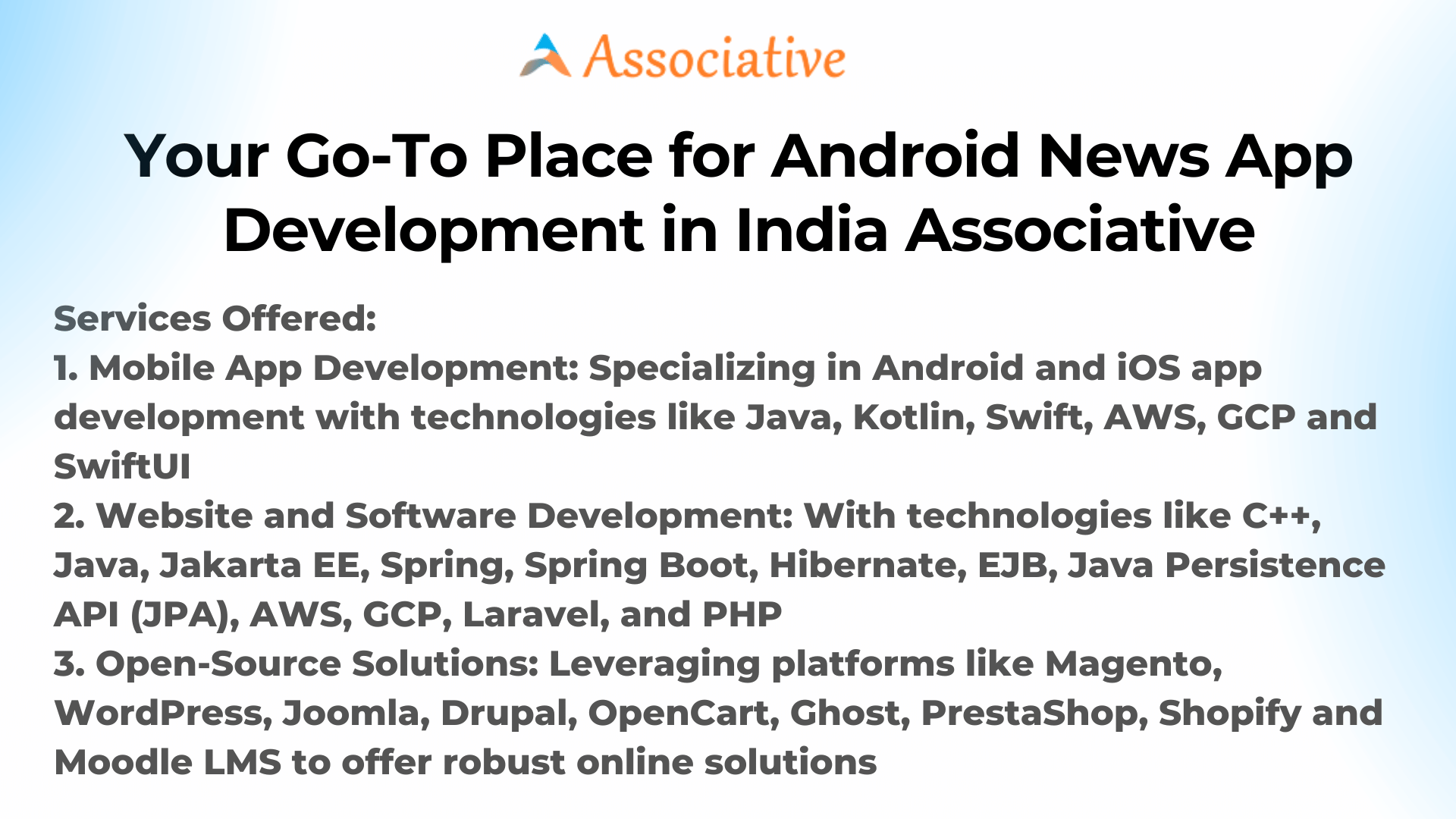 Your Go-To Place for Android News App Development in India Associative