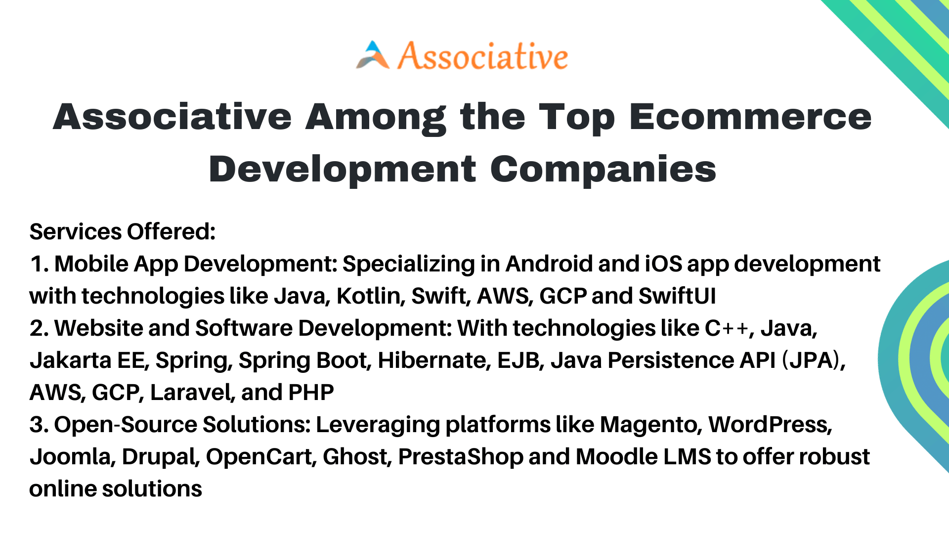 Associative Among the Top Ecommerce Development Companies