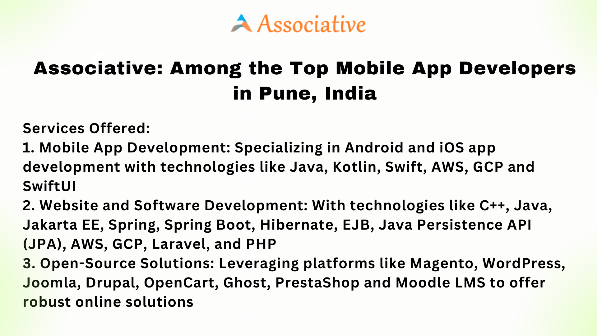 Associative Among the Top Mobile App Developers in Pune India