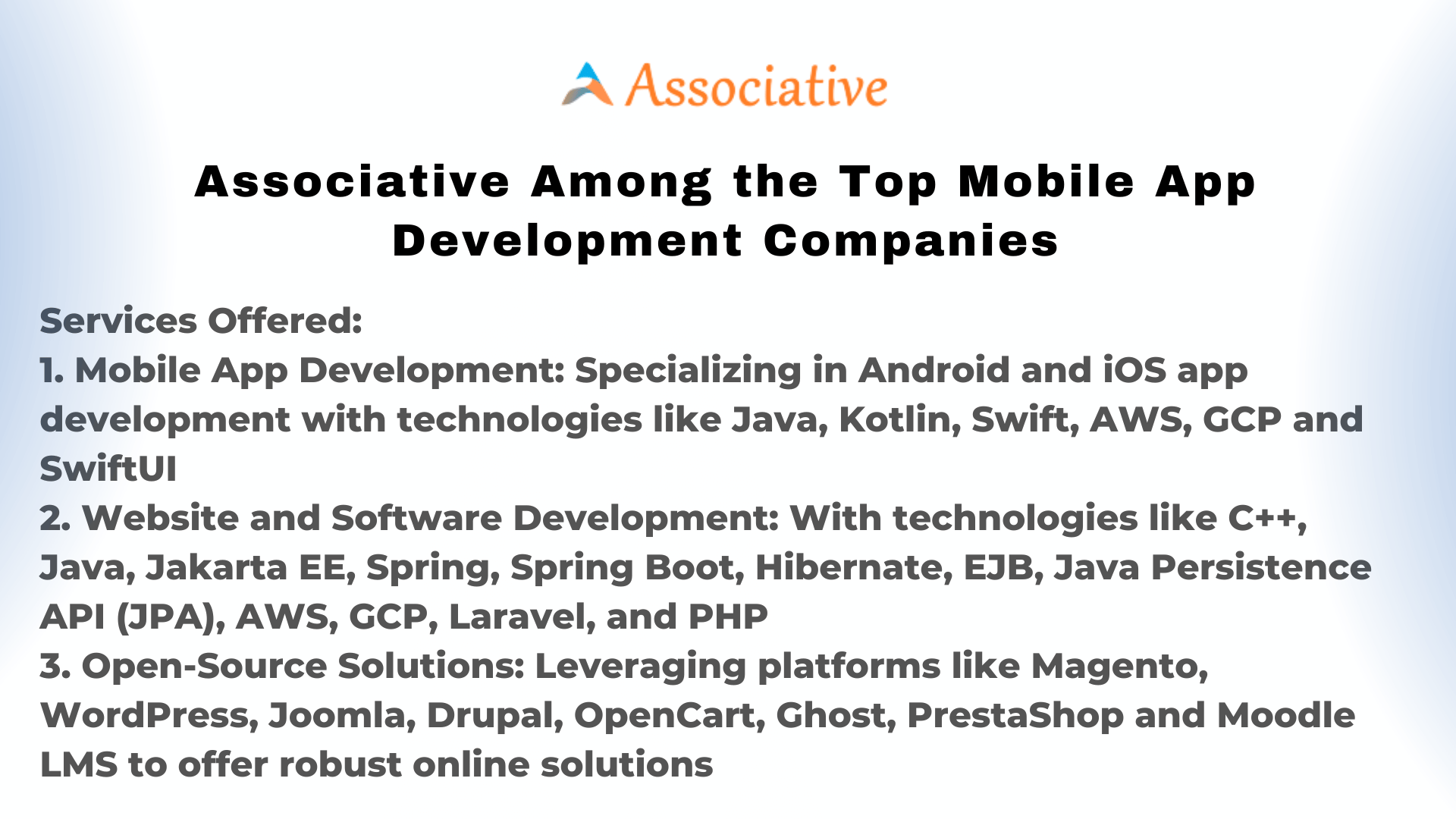 Associative Among the Top Mobile App Development Companies