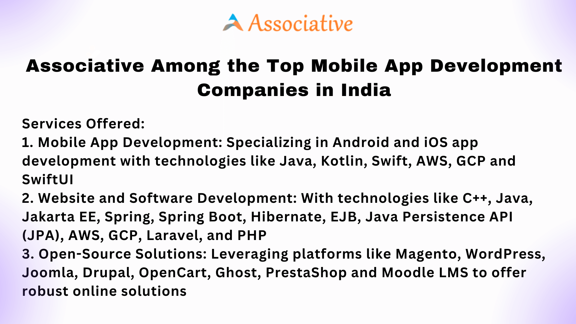 Associative Among the Top Mobile App Development Companies in India